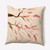 18" x 18" Ivory and Orange Wild Oak Branch Outdoor Throw Pillow