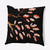 20" x 20" Black and Orange Wild Oak Branch Outdoor Throw Pillow