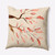 20" x 20" Ivory and Orange Wild Oak Branch Outdoor Throw Pillow