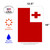 Red and White Tonga Outdoor Garden Flag 18" x 12.5"