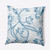 16" x 16" Blue and White Eleanor Outdoor Throw Pillow