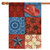Red and Blue Cowboy Collage Outdoor House Flag 40" x 28"