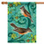 Orange and Brown Tufted Titmouse Rectangular Outdoor Large House Flag 28" x 40"
