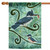 Blue and White Kingfisher Rectangular Outdoor Large House Flag 28" x 40"