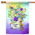 Purple and Green Thank You Bouquet Outdoor House Flag 40" x 28"