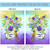 Purple and Green Thank You Bouquet Outdoor House Flag 40" x 28"