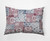 14" x 20" Red and Blue Patches Rectangular Outdoor Throw Pillow