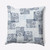 20" x 20" Blue and White Patches Outdoor Throw Pillow