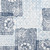 14" x 20" Blue and White Patches Rectangular Outdoor Throw Pillow