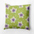16" x 16" Green and Purple Hibiscus Blooms Outdoor Throw Pillow