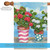 Blue and Green Colorful Geraniums Outdoor House Flag 28" x 40"