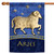 Blue and Gold Aries Zodiac Outdoor House Flag 40" x 28"