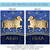 Blue and Gold Aries Zodiac Outdoor House Flag 40" x 28"