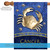 Blue and Gold Cancer Zodiac Outdoor House Flag 40" x 28"