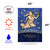 Blue and Gold Virgo Zodiac Outdoor House Flag 40" x 28"