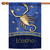 Blue and Gold Scorpio Zodiac Outdoor House Flag 40" x 28"