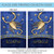 Blue and Gold Scorpio Zodiac Outdoor House Flag 40" x 28"