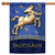 Blue and Gold Sagittarius Zodiac Outdoor House Flag 40" x 28"