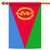 Green and Red Eritrea Outdoor House Flag 40" x 28"