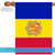 Yellow and Red Andorra Outdoor House Flag 40" x 28"