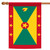 Red and Yellow Grenada Outdoor House Flag 40" x 28"
