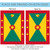 Red and Yellow Grenada Outdoor House Flag 40" x 28"
