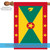 Red and Yellow Grenada Outdoor House Flag 40" x 28"