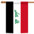 Black and Red Iraq Outdoor House Flag 40" x 28"