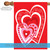 Heart by Heart Valentine's Day Outdoor House Flag 40" x 28"