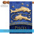 Blue and Gold Pisces Zodiac Outdoor House Flag 40" x 28"