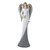 16.5" Silver and White Angel with Star Tabletop Figurine for Home Decor