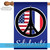 Blue and White Solidarité Patriotic Outdoor House Flag 40" x 28"