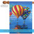 Blue and Red Flight of the Balloons Outdoor House Flag 40" x 28"