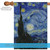 Blue and Black Van Gogh's Starry Night Outdoor House Flag 40" x 28"