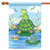 Green and Blue Pond Pals Outdoor House Flag 40" x 28"