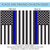 Black and Blue Thin Line USA Outdoor House Flag 40" x 28"