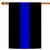 Black and Blue Thin Line Outdoor House Flag 40" x 28"