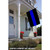 Black and Blue Thin Line Outdoor House Flag 40" x 28"