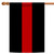 Black and Red Thin Line Outdoor House Flag 40" x 28"