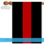 Black and Red Thin Line Outdoor House Flag 40" x 28"