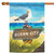 Blue and Brown Beach Bird Ocean City Outdoor House Flag 40" x 28"