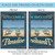 Blue and Beige Beach Paradise Outdoor House Flag 40" x 28"