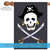 Black and White Swashbuckle Key West Outdoor House Flag 40" x 28"
