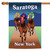 Green and Brown Saratoga New York Outdoor House Flag 40" x 28"