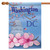 Pink and Blue Washington Cherry Blossoms Outdoor House Flag 40" x 28"