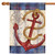 Red Rustic Anchor And Compass-Key West Outdoor House Flag 40" x 28"