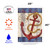Red Rustic Anchor And Compass-Key West Outdoor House Flag 40" x 28"