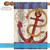 Red Rustic Anchor And Compass-Key West Outdoor House Flag 40" x 28"