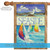 Blue and White Seaside Key West Outdoor House Flag 40" x 28"
