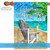 Blue and Brown Happy Hour Beach Outdoor House Flag 40" x 28"